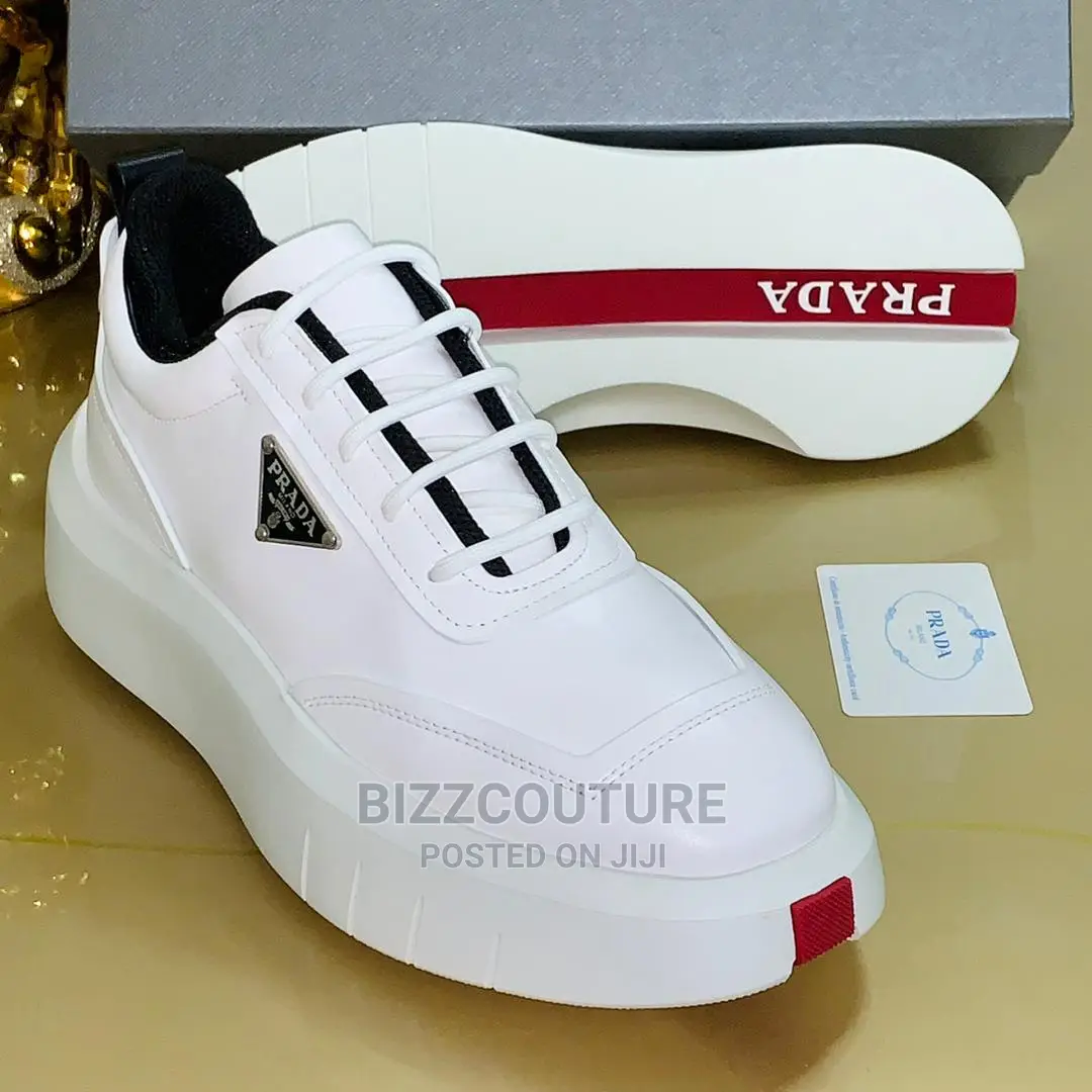 Original PRADA White Sneakers Available in Store