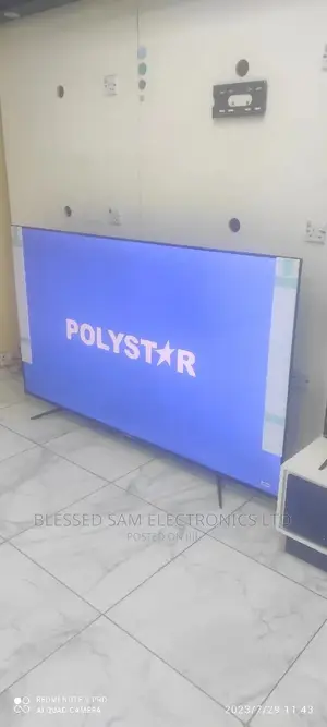 New>Polystar 85"Inch Bluetooth Qled Flameles Smart Tv 2yrs