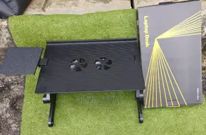 Laptop Stand Desk With Side Mount Mouse Stand - Vented