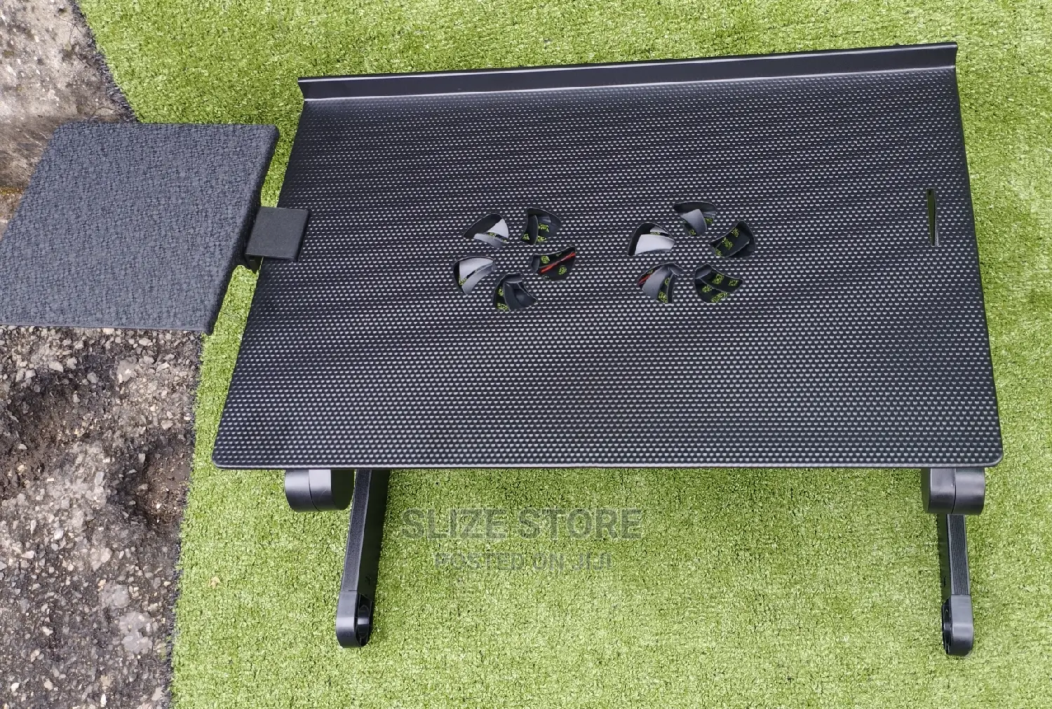 Laptop Stand Desk With Side Mount Mouse Stand - Vented