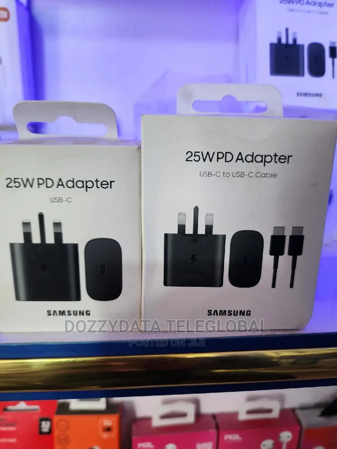 Samsung 25w Charging Adapter and a Cable