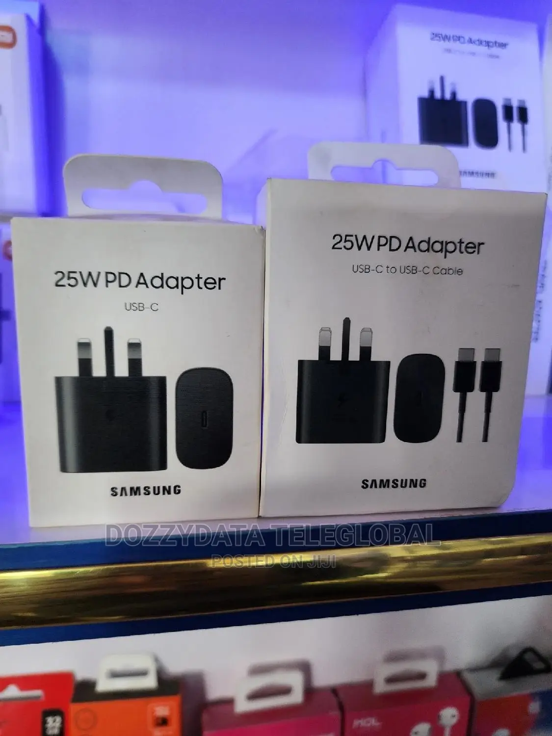 Samsung 25w Charging Adapter and a Cable