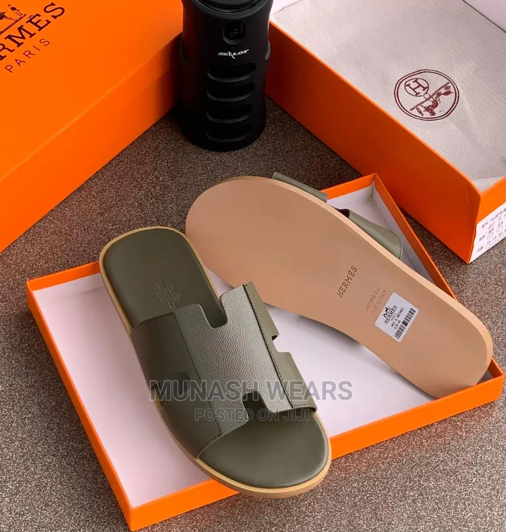 Hermes Leather Slipers