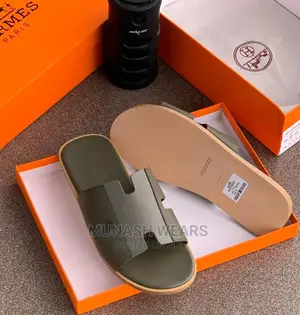 Hermes Leather Slipers