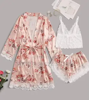 3 Pieces Satin Nightwear