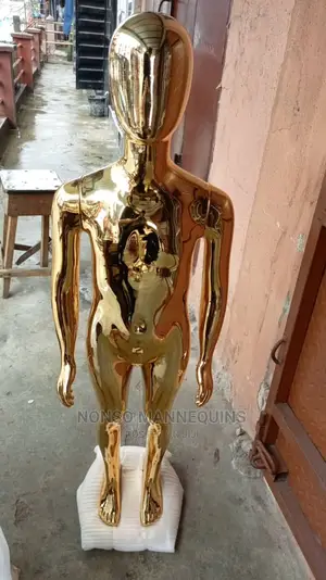 Age 5 to 10 Years Unisex Gold Chrome Kids Mannequins