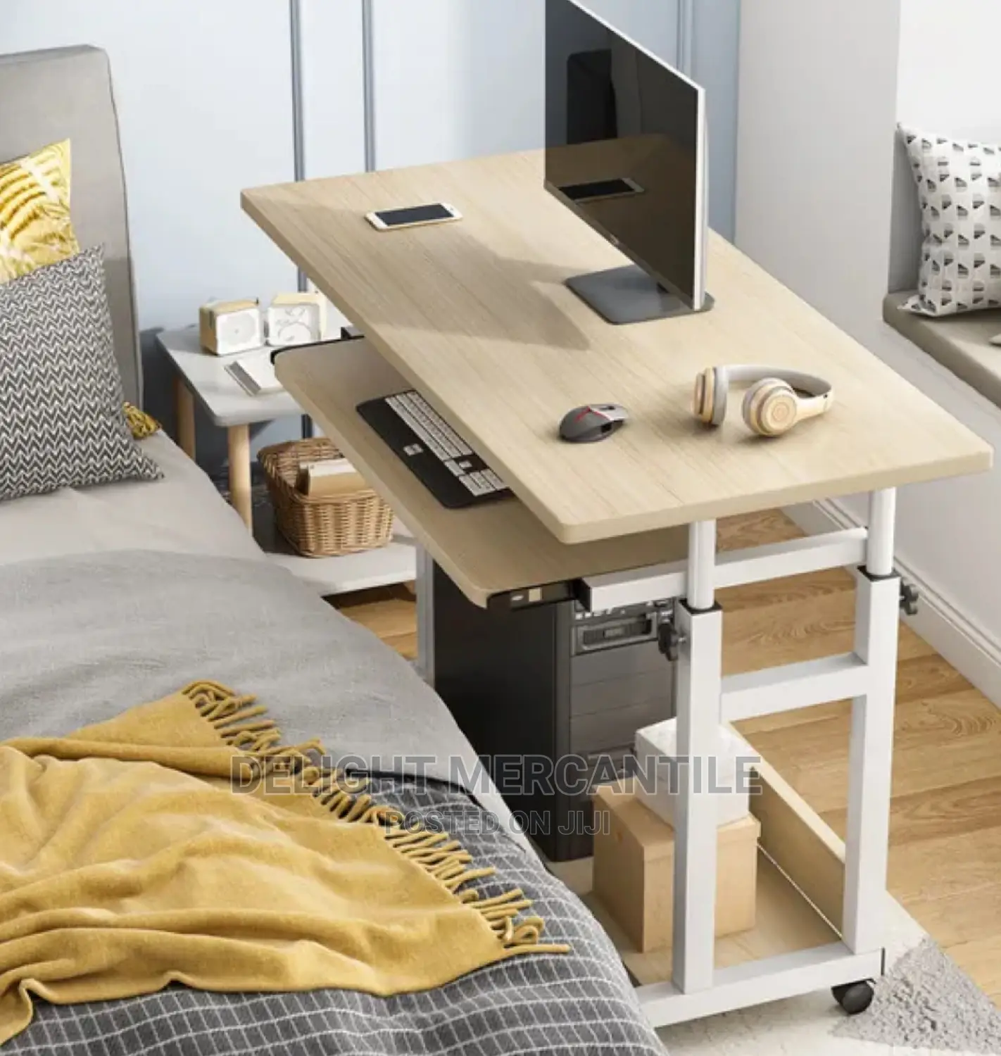 Adjustable Laptop Table With Wheel