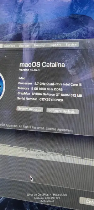 Desktop Computer Apple iMac 8GB Intel Core I5 SSD 1T