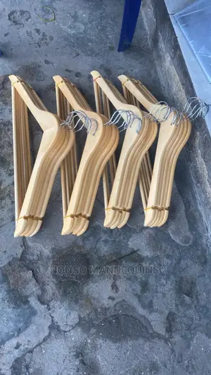 Bright And New Wooden Clothes Hangers