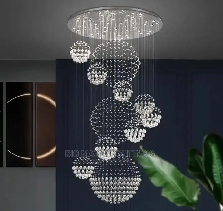 High Ceiling Staircase Modem Luxury Crysta Chandelier