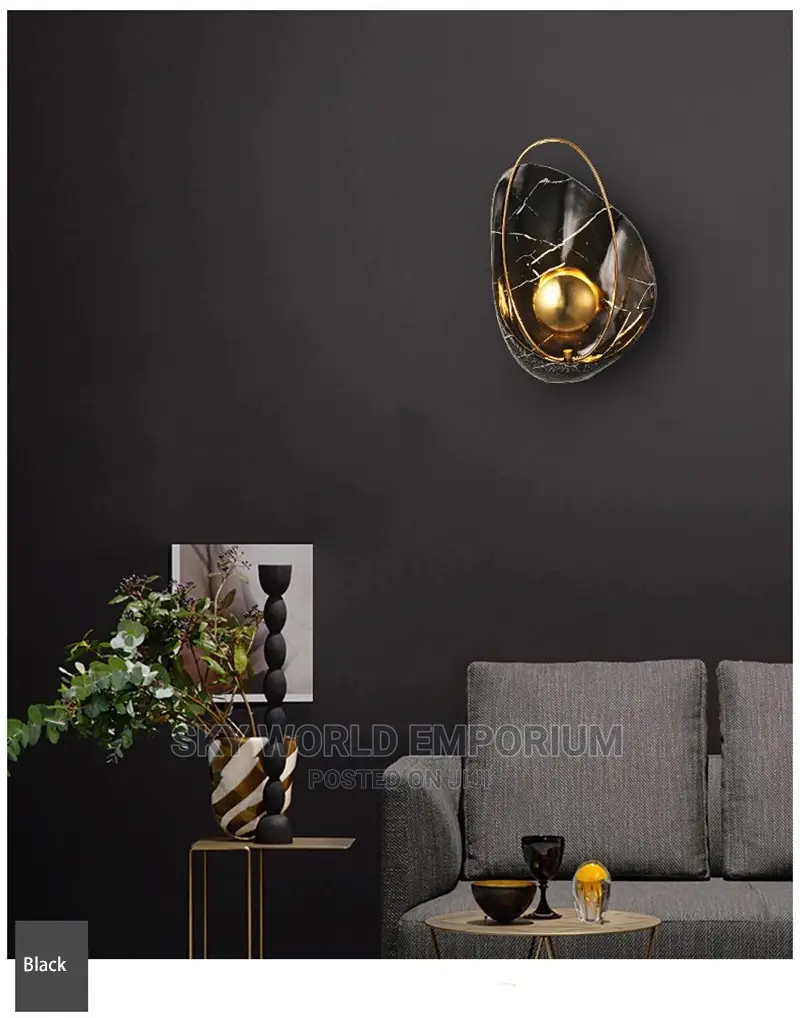 Modern Led Black Wall Lamp for Bedroom