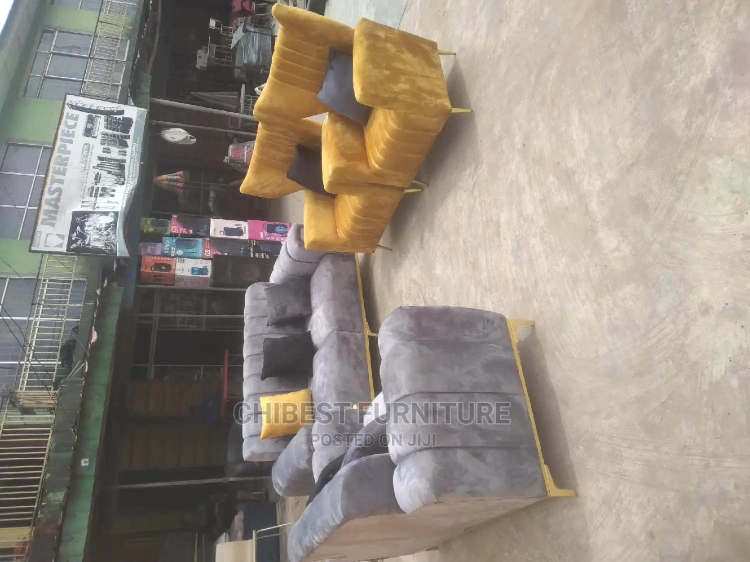 Quality Complete Set of 7 Seater Upholstery Padded Chair