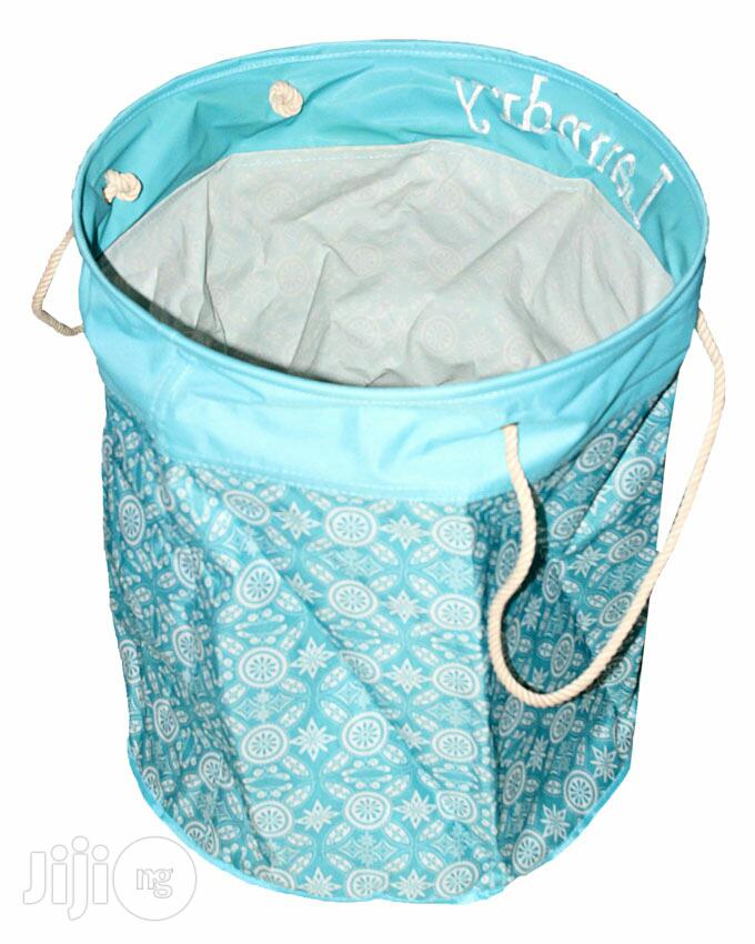 Aqua Marine Laundry Basket