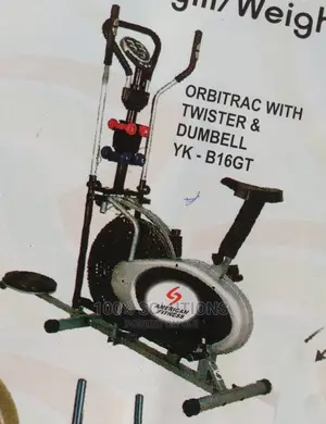 American Fitness Exercise Bike/Orbitra Twister and Dumbbell