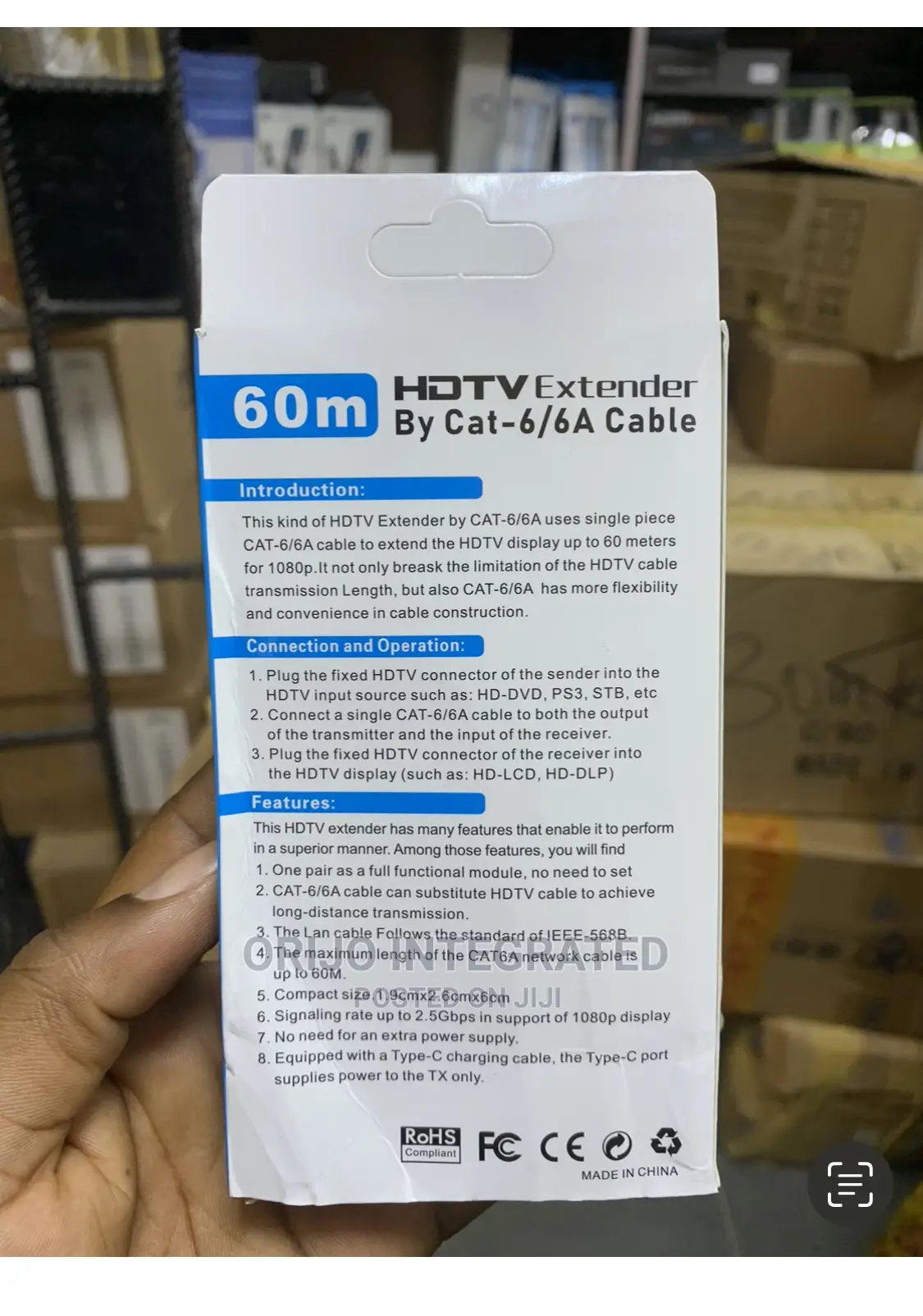 HDTV Extender by Cat6/6a Cable 1080P