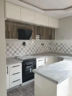 White Oak Design L-Shape Recessed Kitchen
