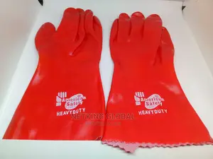 Red Rubber Electrical Hand Glove