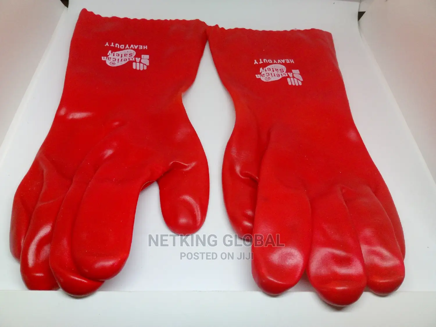 Red Rubber Electrical Hand Glove