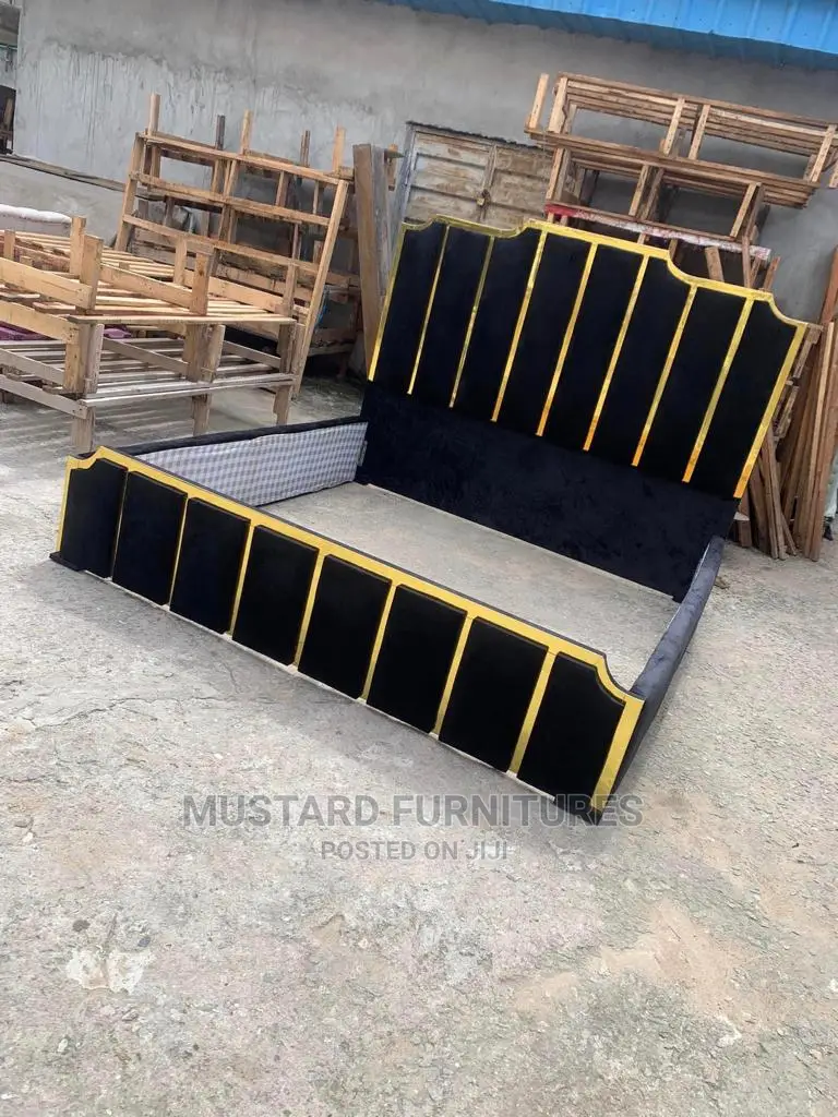 Modern 6 X 6ft High Back Rest Padded Bedframe.
