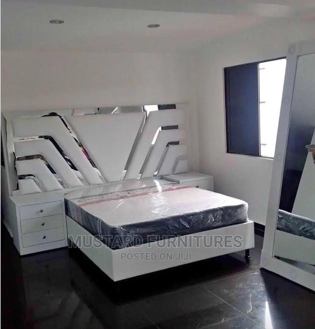 Modern 6 X 6ft High Back Rest Padded Bedframe.