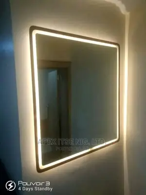 Square Dressing Mirror With Lightning