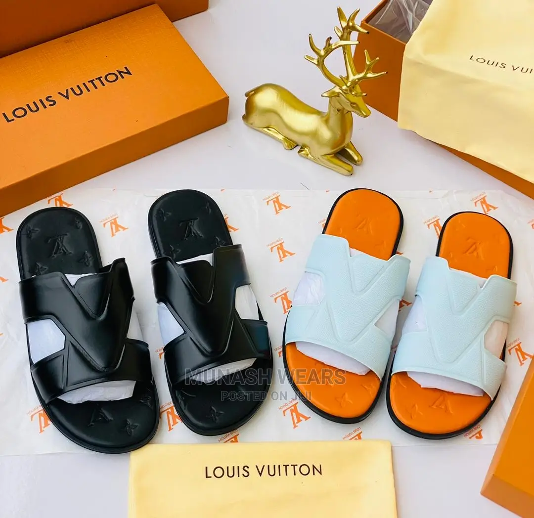 LV Leather Slipers