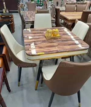 Portable Marble Dining Table by 4 .