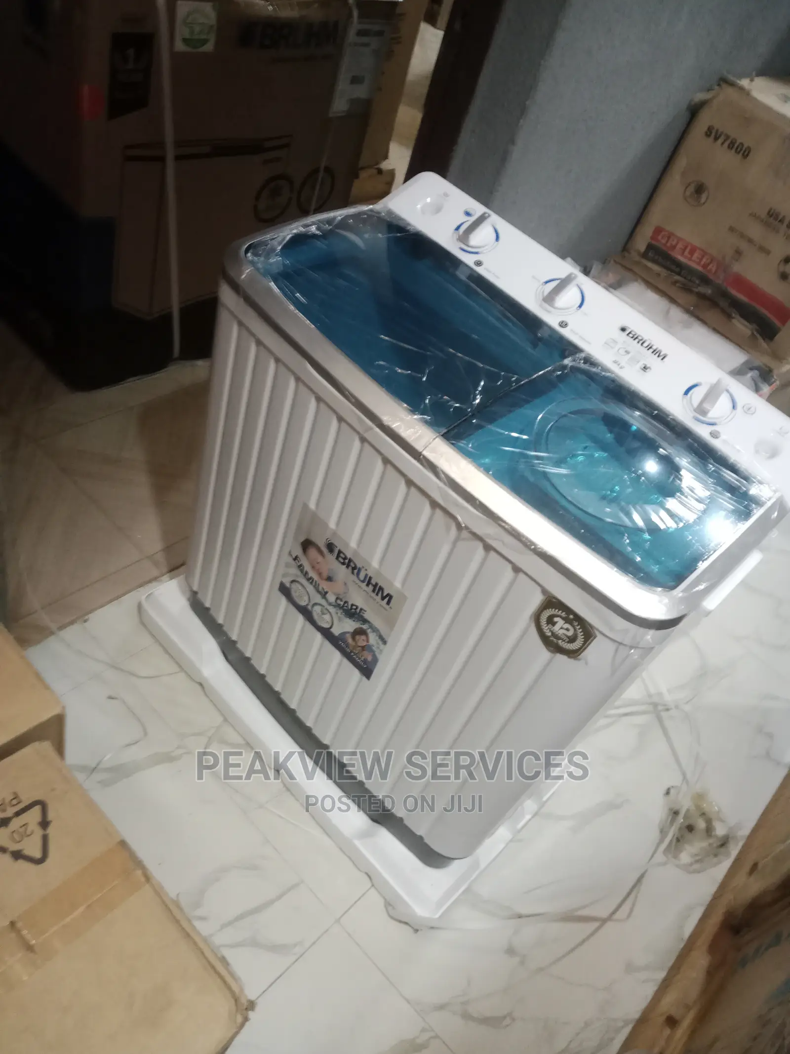 Durable Semi-Automatic 8kg Bruhm Washing Machine Top Load