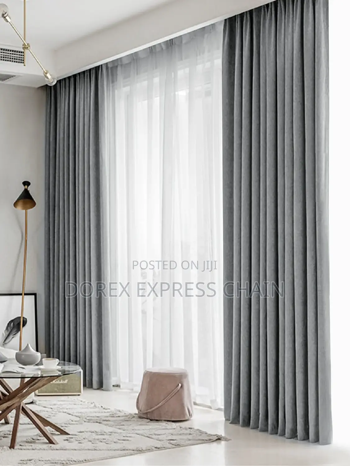 7.5ft By 7.5ft High Quality Turkish Curtain With White Inner