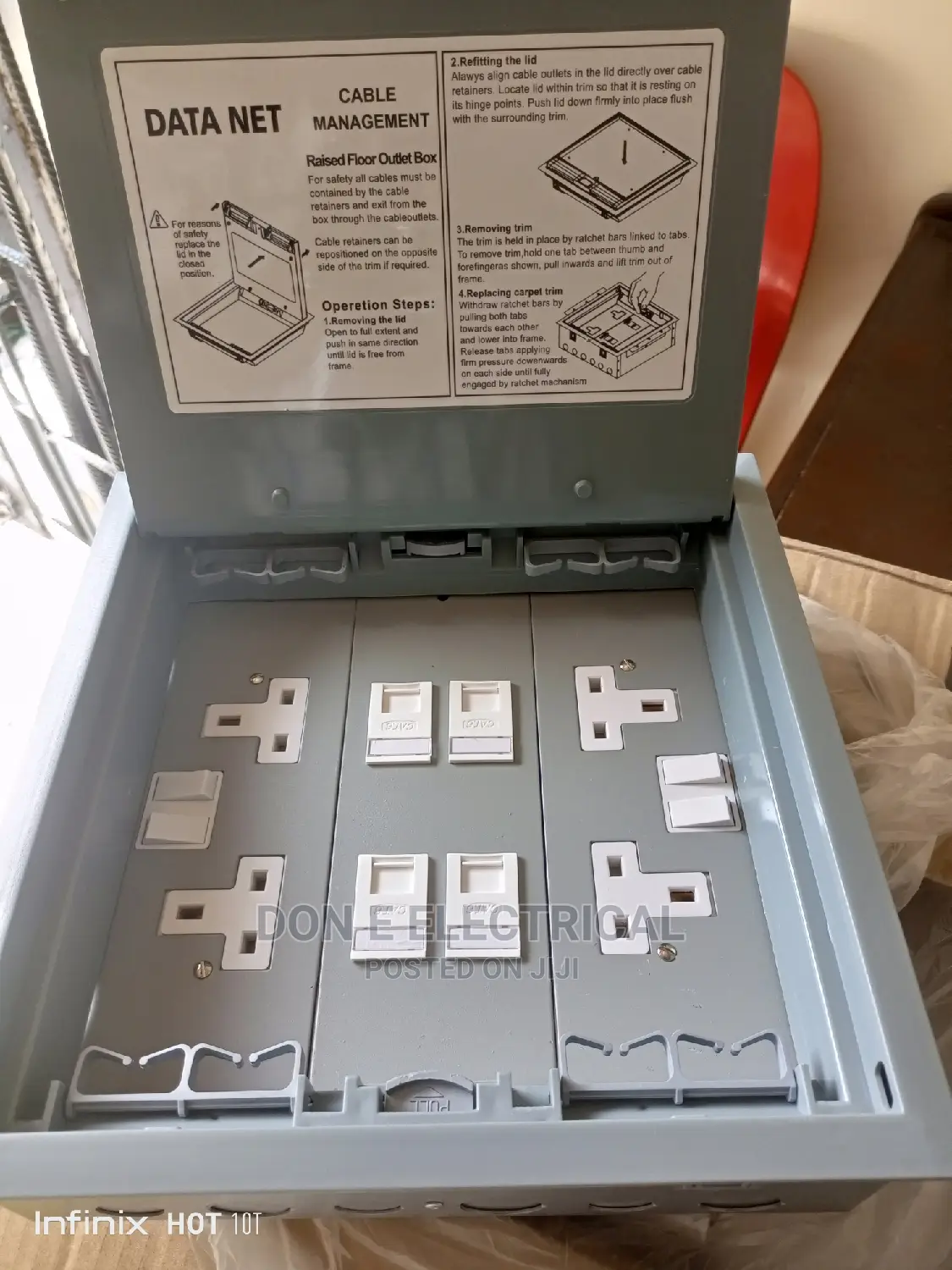 Floor Box 4data 4power Internet Socket