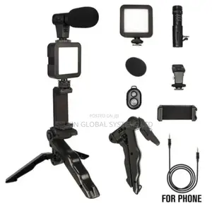 Video Making Kit With Tripod Stand Phone Holder + Mic Led