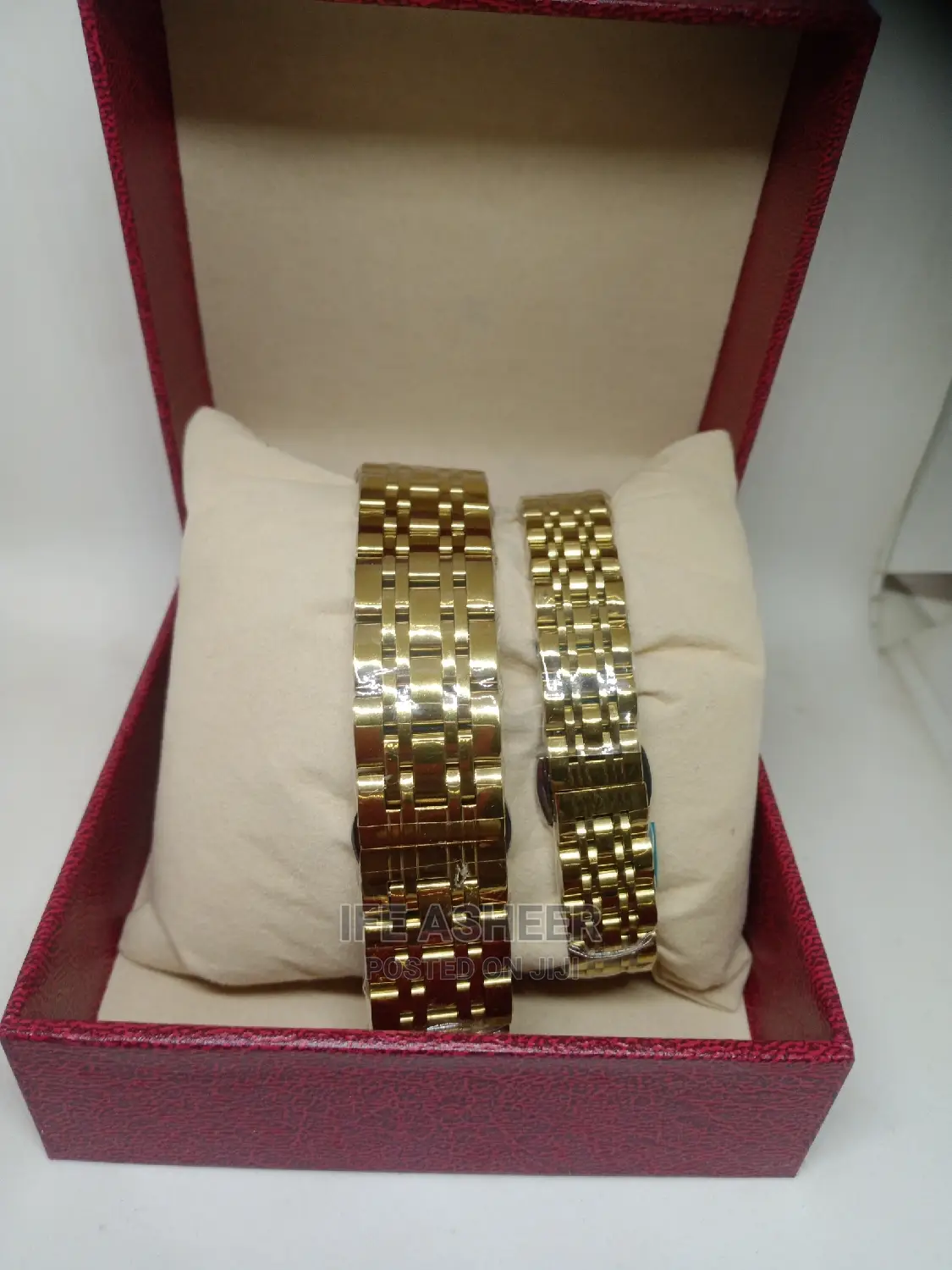 Daniel Wellington Couples White Face Chain Watch - Gold