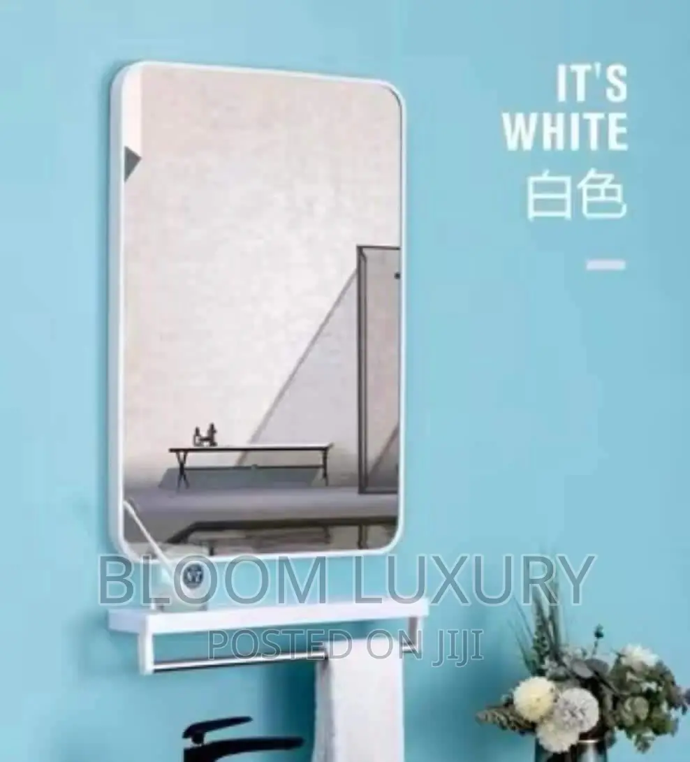 Framed Mirror With Shelf
