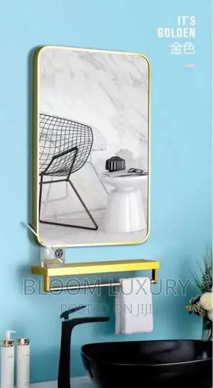 Framed Mirror With Shelf