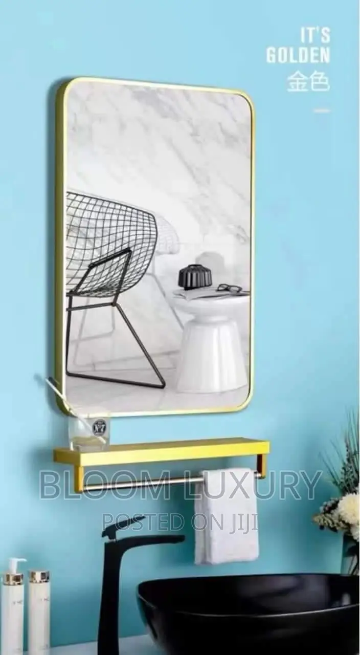 Framed Mirror With Shelf