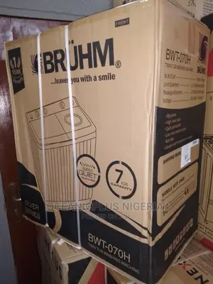 Bruhm BWT-070H Rust Free Twin Tub 7kg Washing Machine