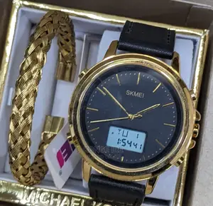 Photo - Skmei Digital and Analog Leather Wrist Watch and Bracelet