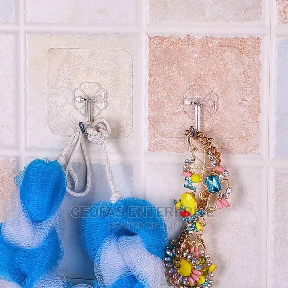 10pics Strong Self-adhesive Hook, Wall Door Sticky Hanger.