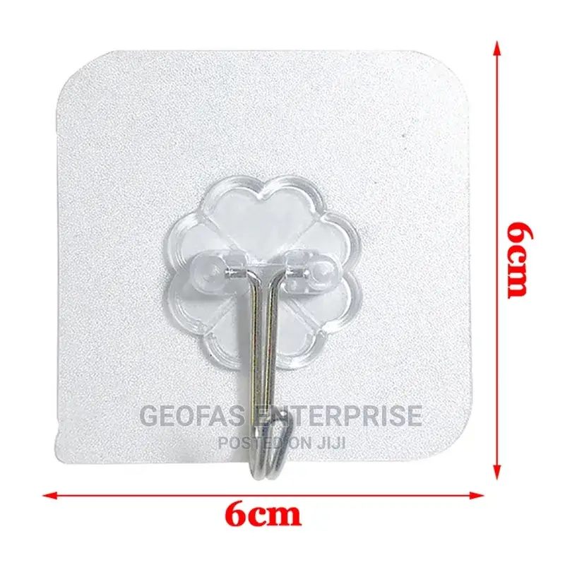 10pics Strong Self-adhesive Hook, Wall Door Sticky Hanger.