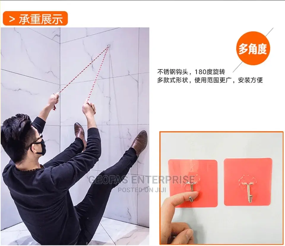10pics Strong Self-adhesive Hook, Wall Door Sticky Hanger.