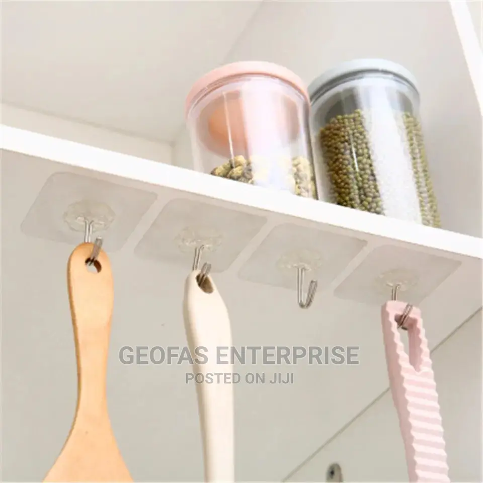 10pics Strong Self-adhesive Hook, Wall Door Sticky Hanger.