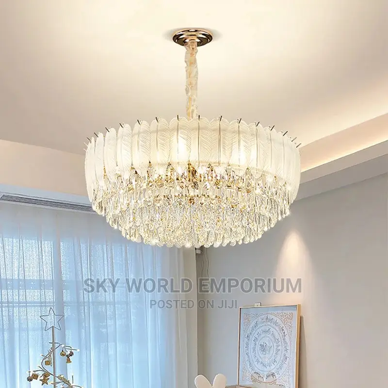 Modern Feather Glass Ceiling Chandeliers