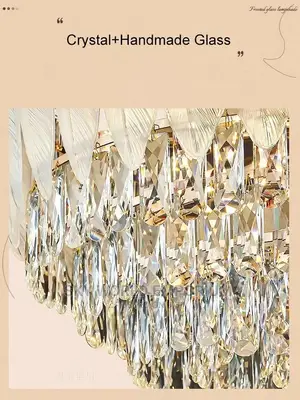 Modern Feather Glass Ceiling Chandeliers