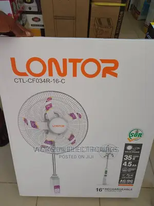 LONTOR 16 Inches Rechargeable Fan