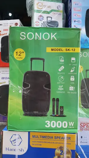 Photo - Sonok 12 Inches Rechargeable Bluetooth Pa System 3000w