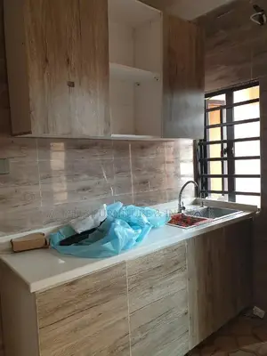 Mini Kitchen Cabinet With Marble Top in HDF Matt Finish