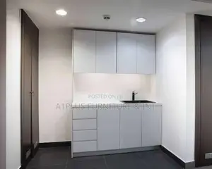 Mini Kitchen Cabinet With Marble in HDF Matt Finish