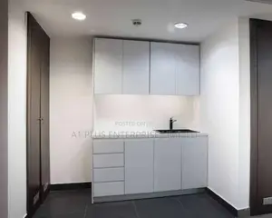 Mini Kitchen Cabinet With Marble in HDF Matt Finish
