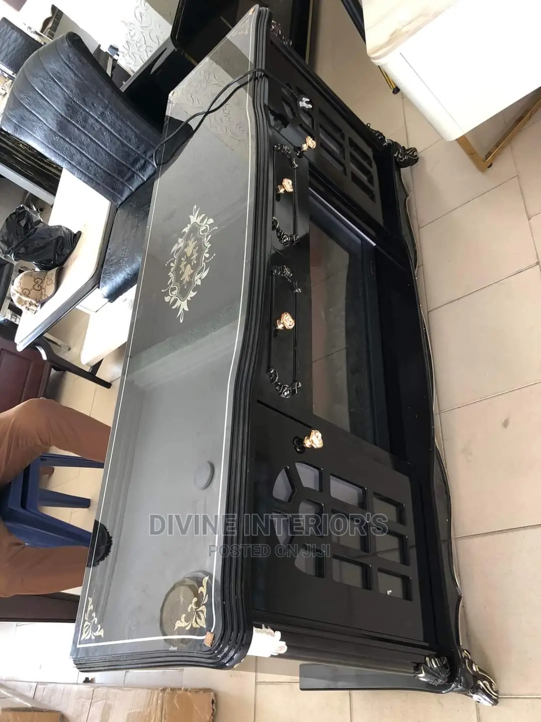 Luxury TV Stand Console With Fireplace