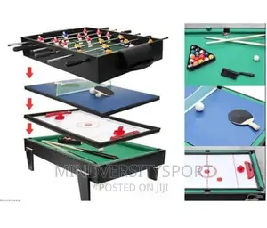4 in 1 Snooker Board, Table Tennis, Soccer Board,Air Hockey